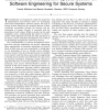 Guest Editors' Introduction: Special Section on Software Engineering for Secure Systems