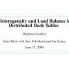 Heterogeneity and load balance in distributed hash tables