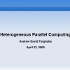 Heterogeneous Parallel Computing