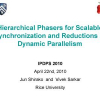 Hierarchical phasers for scalable synchronization and reductions in dynamic parallelism