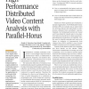 High-Performance Distributed Video Content Analysis with Parallel-Horus