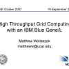 High throughput grid computing with an IBM Blue Gene/L