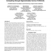 Highly energy and performance efficient embedded computing through approximately correct arithmetic: a mathematical foundation a
