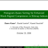 Histogram-aware sorting for enhanced word-aligned compression in bitmap indexes