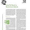 How To Read a Technical Article