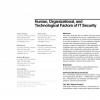 Human, organizational, and technological factors of IT security