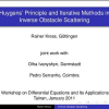 Huygens' principle and iterative methods in inverse obstacle scattering