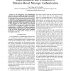Implementation and evaluation of distance-based message authentication