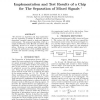 Implementation and Test Results of a Chip for the Separation of Mixed Signals