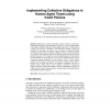 Implementing Collective Obligations in Human-Agent Teams Using KAoS Policies