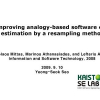 Improving analogy-based software cost estimation by a resampling method