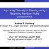 Improving Diversity in Ranking using Absorbing Random Walks