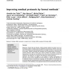 Improving medical protocols by formal methods