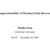 Inapproximability of Maximal Strip Recovery