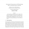 Incremental Construction of k-Dominating Sets in Wireless Sensor Networks