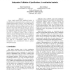 Independent validation of specifications: a coordination headache