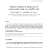Indirect methods of imputation of missing data based on available units
