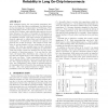 Information theoretic approach to address delay and reliability in long on-chip interconnects