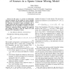 Information theory based estimator of the number of sources in a sparse linear mixing model