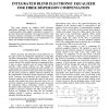 Integrated blind electronic equalizer for fiber dispersion compensation