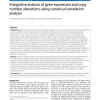 Integrative analysis of gene expression and copy number alterations using canonical correlation analysis
