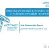 Interactive and Stereoscopic Hybrid 3D Viewer of Radar Data with Gesture Recognition