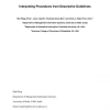 Interpreting procedures from descriptive guidelines