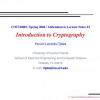 Introduction to Cryptography