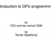 Introduction to GPU programming