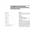 Investigating computer game immersion and the component real world dissociation
