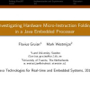 Investigating hardware micro-instruction folding in a Java embedded processor