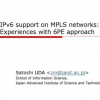 IPv6 support on MPLS networks: Experiences with 6PE approach