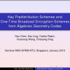 Key Predistribution Schemes and One-Time Broadcast Encryption Schemes from Algebraic Geometry Codes