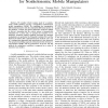 Kinematic Modeling and Redundancy Resolution for Nonholonomic Mobile Manipulators