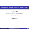Language design: back to the future?