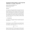 Language Independence and Language Tolerance in Logic Programs