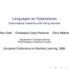 Languages as Hyperplanes: Grammatical Inference with String Kernels
