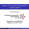 Lattices and Maximum Flow Algorithms in Planar Graphs