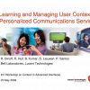Learning and managing user context in personalized communications services