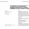"Let me show you what i want": engaging individuals with cognitive disabilities and their families in design