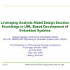 Leveraging analysis-aided design decision knowledge in UML-based development of embedded systems