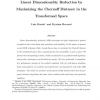 Linear dimensionality reduction by maximizing the Chernoff distance in the transformed space