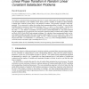 Linear Phase Transition in Random Linear Constraint Satisfaction Problems