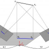 Lines in One Orthographic and Two Perspective Views