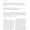 Linked Dataset description papers at the Semantic Web journal: A critical assessment