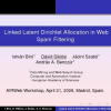 Linked latent Dirichlet allocation in web spam filtering