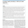 Localizing triplet periodicity in DNA and cDNA sequences