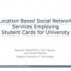 Location-based social network services employing student cards for university
