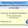 Maintaining Ontologies for Geographical Information Retrieval on the Web