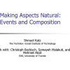 Making aspects natural: events and composition